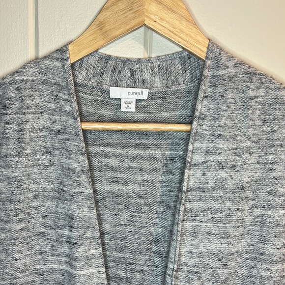 J. Jill Gray Sleeveless Cardigan Open Sweater Vest - Picture 2 of 8